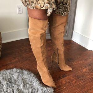 Suede over the knee boots